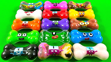 Numberblocks & Alphablocks ASMR | Looking CLAY with Bones Coloring | Satisfying Video