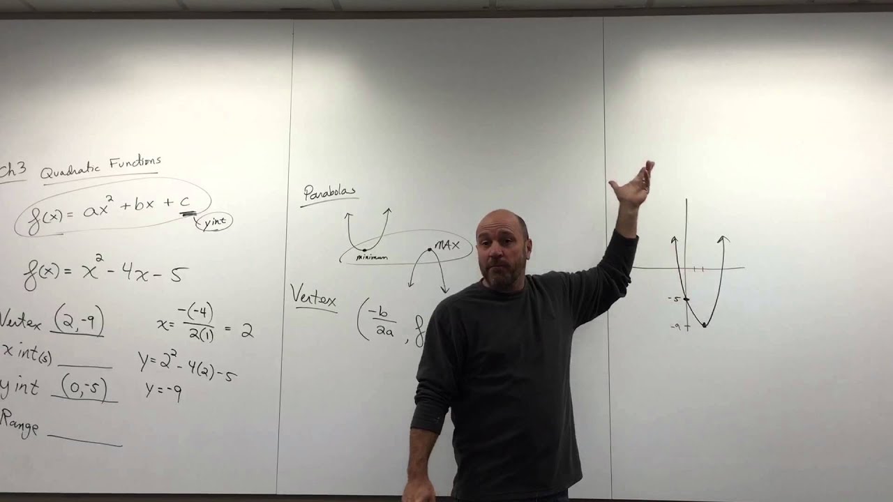 College Algebra Ch 3 Quadratic functions - YouTube