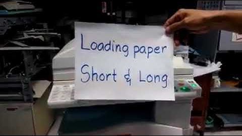 Load long and short bond paper Ricoh mp201