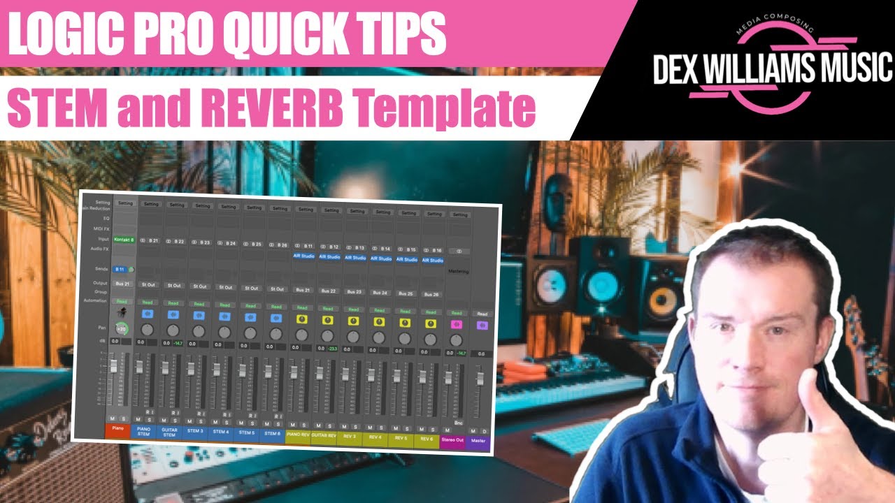 My Simple STEM and REVERB Template in LOGIC PRO - Logic Pro Quick Tips