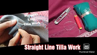 Straight Line Tilla Work / class 1/ for beginners (on demand)@msembroideryandsons3529