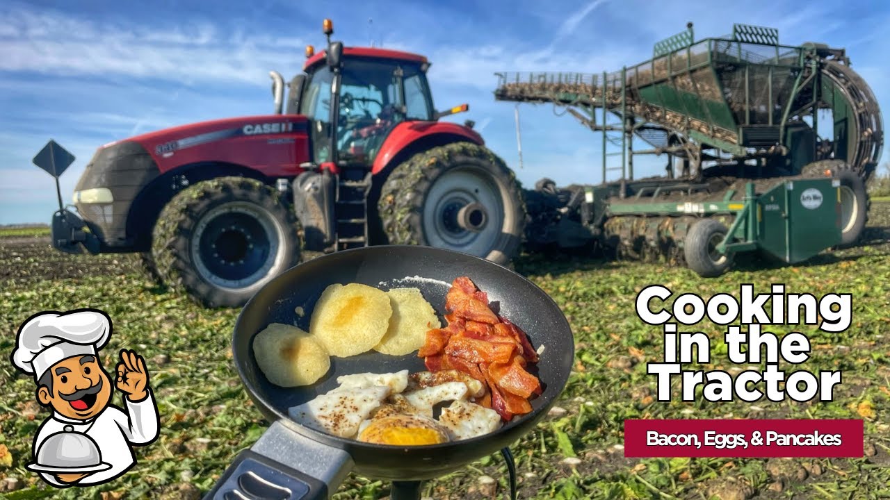 Cooking Breakfast in the Tractor - YouTube