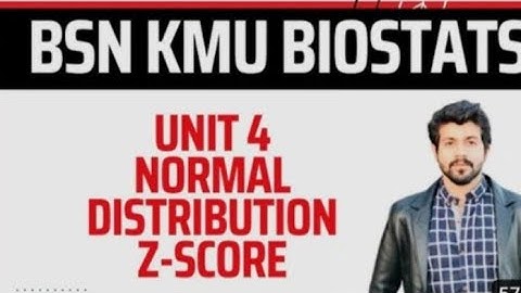 Biostats | BSN | KMU | Unit 4 | Normal Distribution | Z Score | #biostatistics
