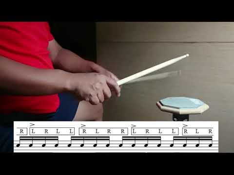 Rudiment Lessons: 四種 Single Paradiddle  加重音混合練習