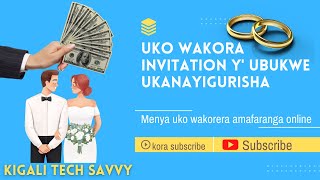 UKO WAKORA INVITATION Y'UBUKWE | UKO WAKORA SAVE THE DATE | UBUKWE screenshot 3