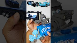 Color mixing tralalero tralala pixarcar-shaped mixed with orcalero orcala car-shaped clay pixar 🚚 19