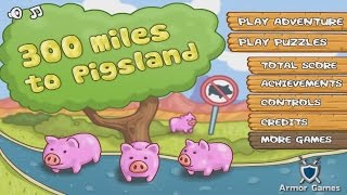 The Pig Brothers' Dizzying Adventure!! [Flash Game: Pig Game] - 300 Miles to Pigsland - [Beacon] screenshot 2