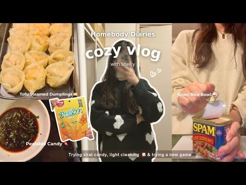 𝐇𝐨𝐦𝐞𝐛𝐨𝐝𝐲 𝐃𝐚𝐲𝐬 🏠 | Tofu Steamed Dumplings, Cleaning & Viral Peelable Candy 🥭