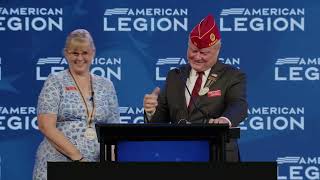 Presentation of Plaque and Colors to Outgoing National Commander