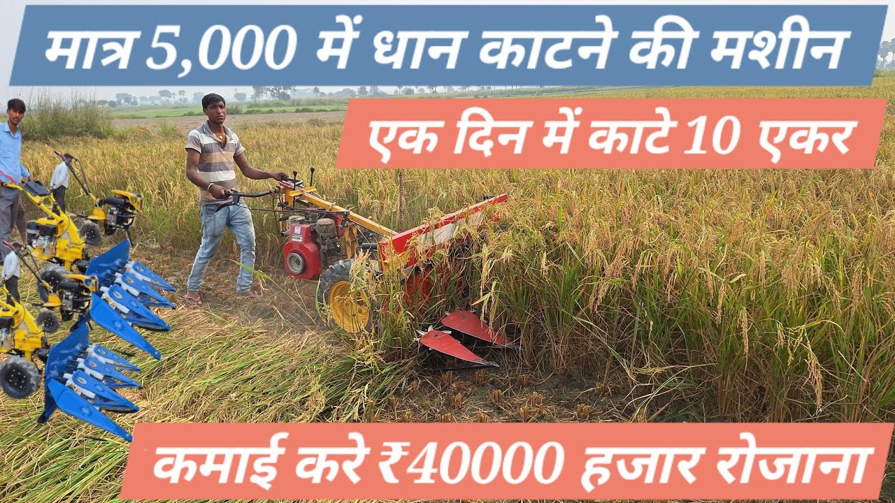 Dhaan Gehun katne ki machine sabse Behtarin Power Weeder Machine #ripar ...