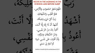 Allahumma Fatirassamawati Walardi alimalghaibi Washshahadati Rabba Kulli Shaiin Wa Malikahu