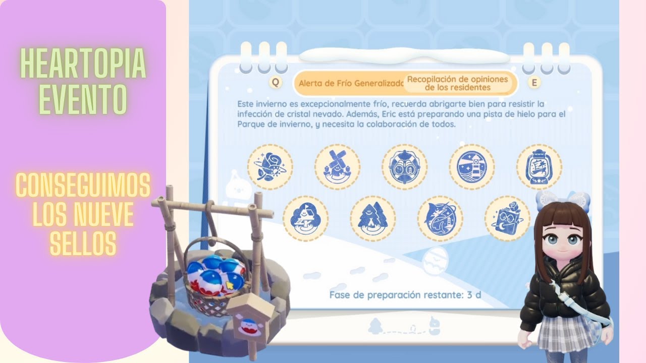 HEARTOPIA EVENTO| Preparativos de Congelación | 9 Sellos | GAMEPLAY ESPAÑOL
