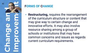 Cur Dev - Curriculum Change and Improvement