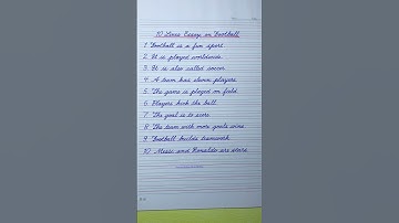 Cursive writing practice | 10 Lines Essay on Football | Cursive handwriting practice | English essay