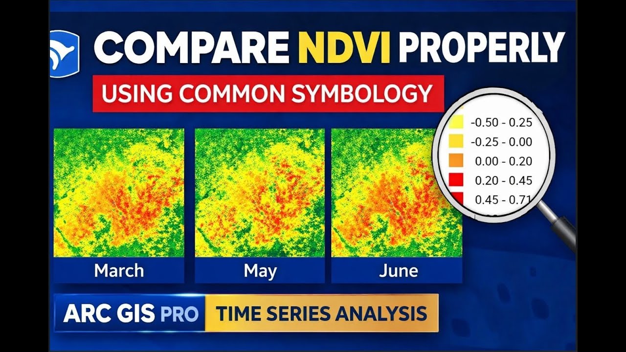 Comparative Analysis of NDVI Using Consistent Class Ranges in ArcGIS Pro Symbology