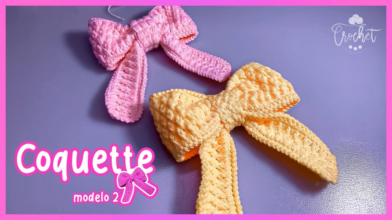 🎀Lazo/Moño Coquette a Crochet Modelo 2 | TUTORIAL PASO A PASO
