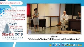 Workshop 3: Writing PhD Proposal and Scientific Article by Dr. Maarten Dolk & Dr. Wanty Widjaja