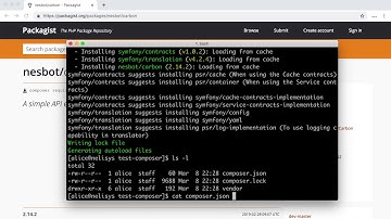 การใช้ composer ติดตั้งแพ็คเกจ PHP