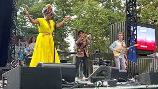 China Moses famous French singer music concert at Bastille Day in NYC