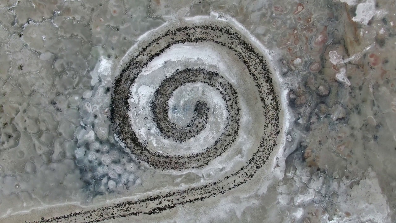 Utah's the SPIRAL JETTY seen from ABOVE (Drone) !!