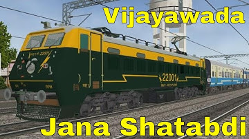 Chennai Central to Vijayawada Jan Shatabdi Express 12077 Hauled With Royapuram WAP1 MSTS Open Rails