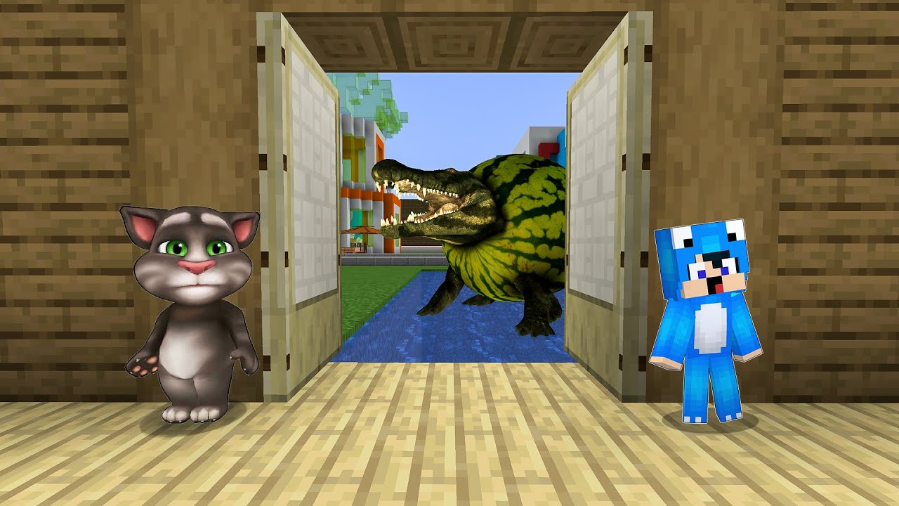 البقاء على قيد الحياة من التمساح البطيخ 🍉 ( قلوربو ) في ماين كرافت 😨