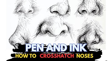 Draw 3D Realistic Noses in Pen and Ink | Nose Portrait Study