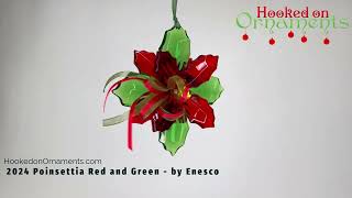 2024 Poinsettia Red and Green by Enesco