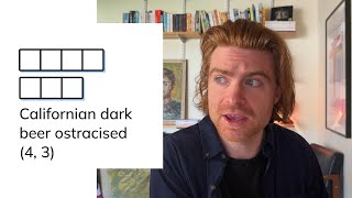 Minute Cryptic Clue #6: Californian dark beer ostracised (4, 3) #crypticcrossword Details