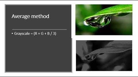 RGB to Gray scale Image Conversion