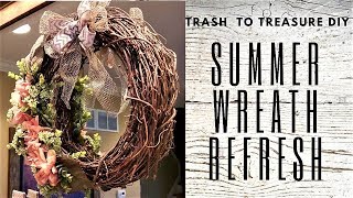 TRASH to TREASURE - WREATH REFRESH DIY - Upcycle DIY