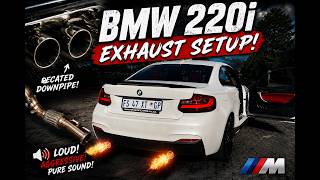 Bmw 220i N20 exhaust setup, downpipe and 240i muffler