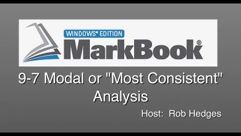 9 7 Modal Analysis: MarkBook for Windows