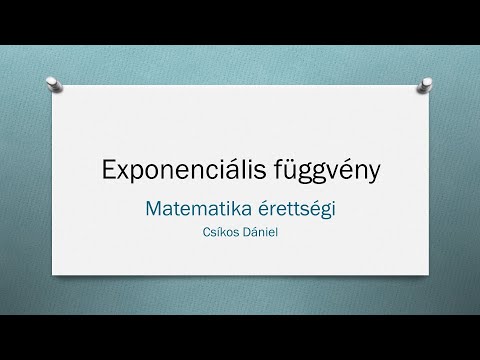 Videó: Folyamatos az exponenciális függvény?