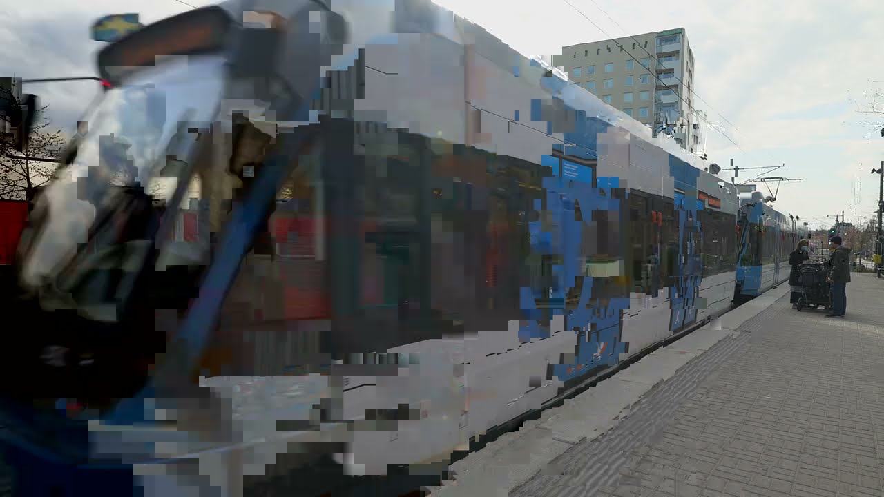 Sweden, Stockholm, tram ride from Sickla Kaj to Valla Torg