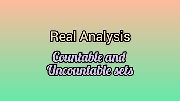 Real Analysis countable| and uncountable sets| tamil explaination | #pgtrb #csir_net #basic