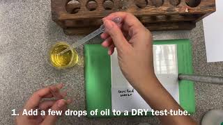 Ethanol emulsion test for fats