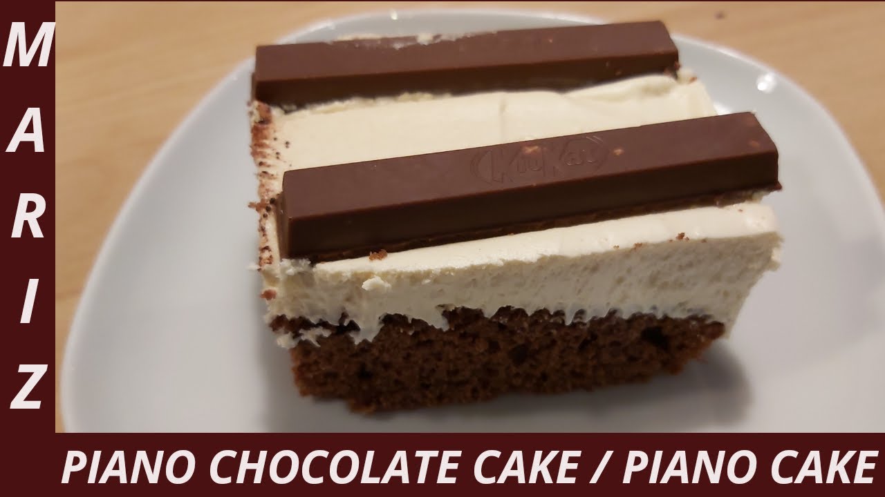 How to make piano chocolate cake/piano cake recipe /كعكة البيانو YouTube