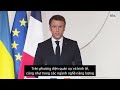 Chiến Tranh Ukraina - Thông điệp từ tổng thống Pháp Emmanuel Macron đến toàn thể người dân Pháp