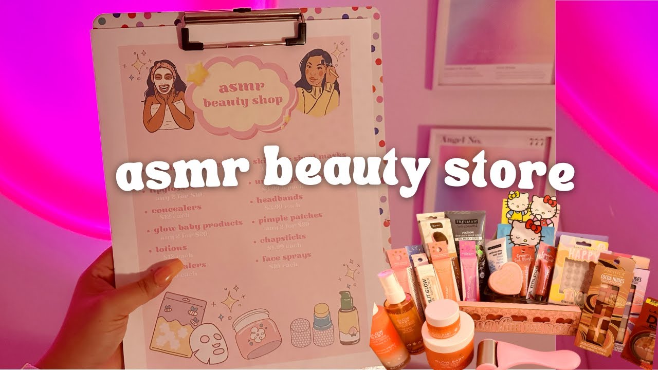 ASMR | ✿ Beauty Shop Roleplay (skincare, makeup, beauty tools)