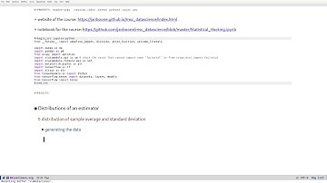 distribution of sample average with emacs and python: generating data