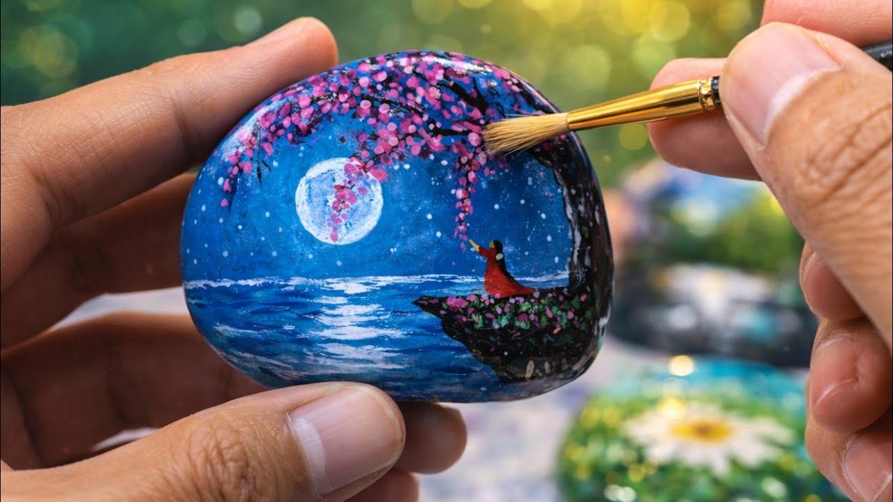 “¡Mira cómo esta piedra se transforma en algo increíble!”🎨🖌️