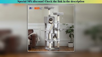 Unboxing Large Cat Tree Tall Cat Tower for Indoor Cats Multi-Level Plush Cat Condo with Scratching•