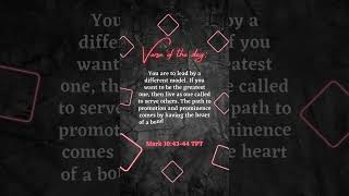 Bible Verse of the Day - Servant Leadership