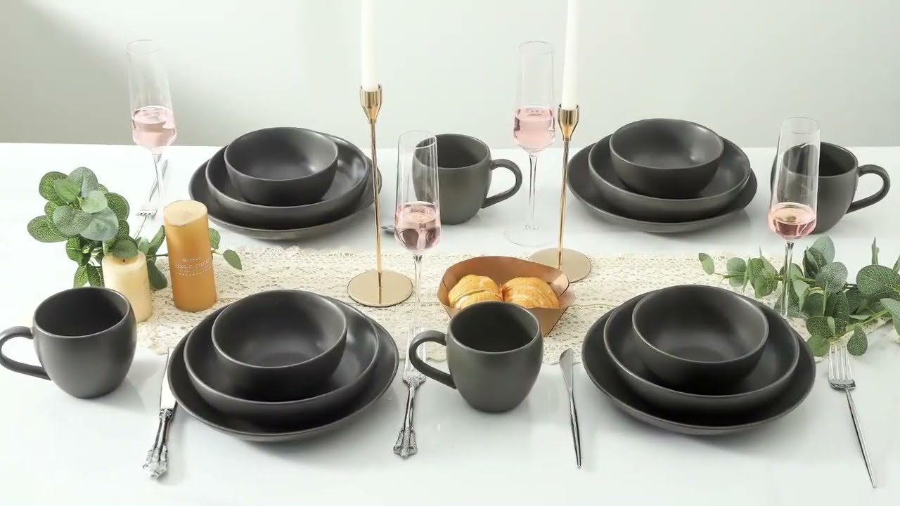 Matte Black Stoneware Bowls: Stylish, Versatile Dinnerware to Elevate Your Kitchen Aesthetic