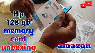 hp 128 gb memory card unboxing || hp memory card 128 gb unboxing amazone