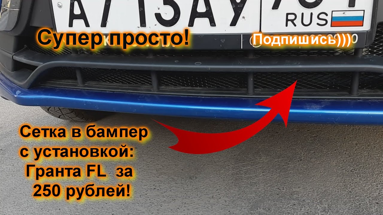 Сетка в бампер гранта