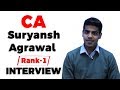 CA Topper Interview 2020 Suryansh Agrawal AIR 1, Strategy to become a Chartered Accountant