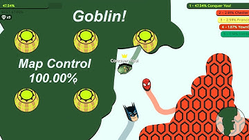Paper io 2 [Green Goblin] Map Control: 100.00% Green Goblin vs Spiderman