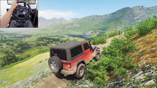 Jeep Wrangler | Realistic offroading - Forza Horizon 4 | Logitech g29 gameplay